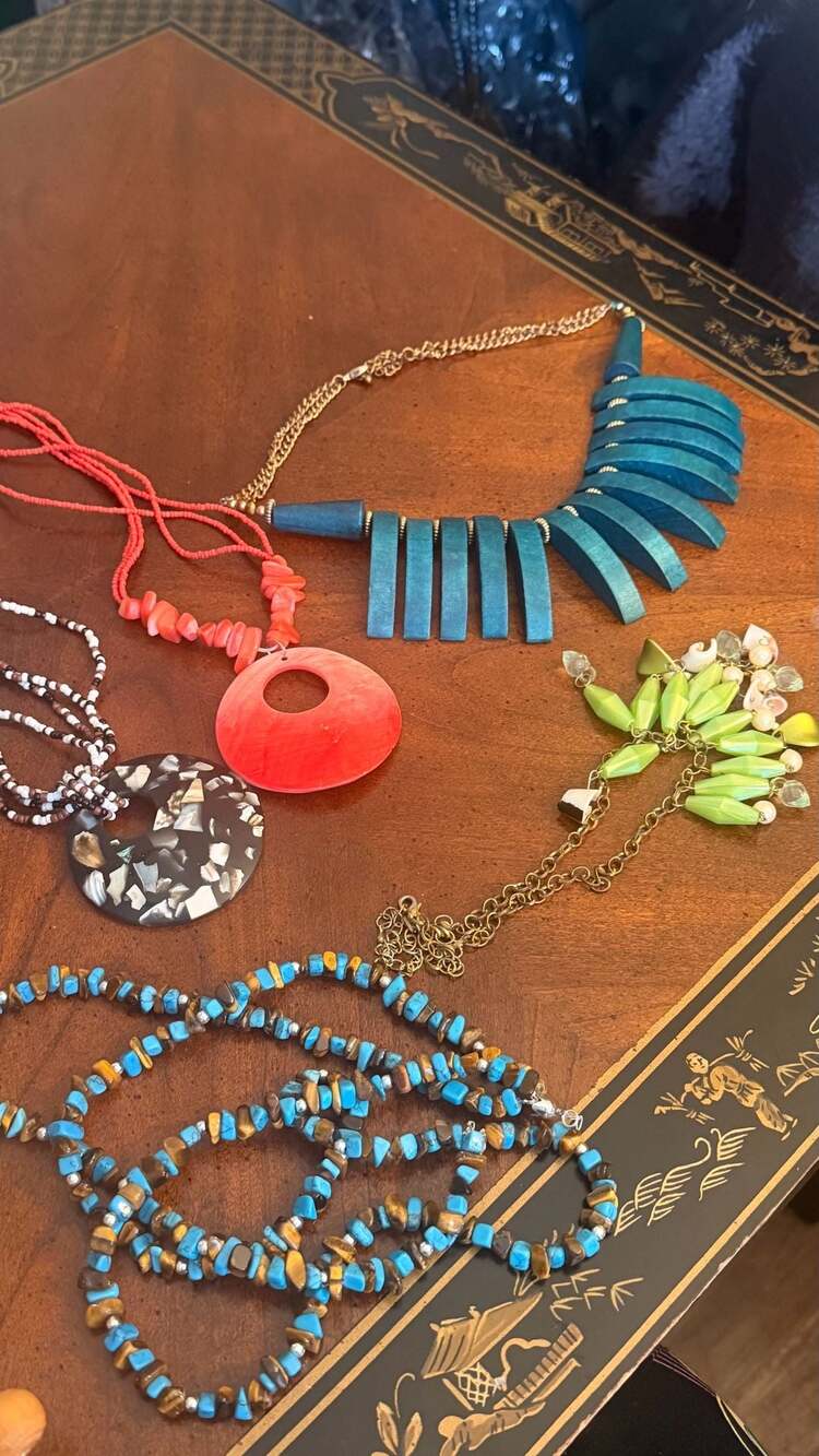 Assorted Vintage Statement Necklaces Lot of 6